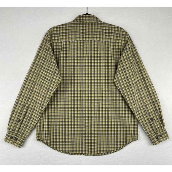 Columbia Shirt Men's Size Medium Button Up Long Sleeve Green Plaid - Picture 5 of 8
